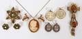 COSTUME JEWELRY  VICTORIAN CAMEO SET 7 PCS