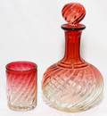 BACCARAT RUBINA GLASS CARAFE  TUMBLER C 1900