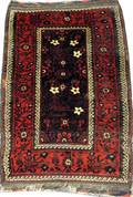 BALUCH HAND WOVEN WOOL RUG C 1890