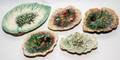 ETRUSCAN MAJOLICA LEAF FORM DISHES LATE 19TH C