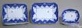 Set of 3 flow blue rectangular platters
