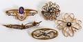 ANTIQUE YELLOW GOLD PINS  FIVE