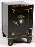 J BAUM SAFE  LOCK CO BLACK IRON SAFE