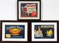VINTAGE AMERICAN PRODUCE LABEL PRINTS THREE