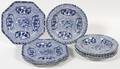 WM ADAMS CHINESE MOTIF STAFFORDSHIRE PLATES 11 PCS