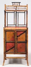 ORIENTAL BAMBOO DOUBLE DOOR CABINET