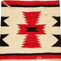 NAVAJO GRAY RED  BLACK WOOL MAT