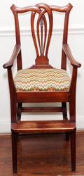 CHIPPENDALE STYLE MAHOGANY CHILDS HIGHCHAIR