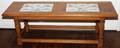 OAK COFFEE TABLE INSET W DELFT TILES