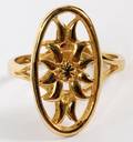 14KT YELLOW GOLD FLORIFORM RING SIZE 8 12