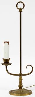BRASS STUDENT LAMP EARLY 20TH C