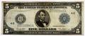 US 5FEDRESERVE NOTE 1914 BLUE SEAL D71022941A