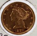 US 5 GOLD COIN 1897 LIBERTY HEADEAGLE