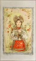 EDNA HIBEL LITHOGRAPH ON SILK