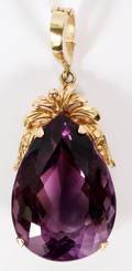 14KT YELLOW GOLD  AMETHYST ENHANCER