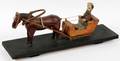 JOHN WASILEWSKI CARVED WOOD RUSSIAN MAN IN SLEIGH