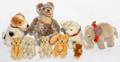 STEIFF MINIATURE BEARS  5 OTHER STUFFED ANIMALS