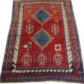 CAUCASIAN KAZAK HAND WOVEN PRAYER RUG C 1890