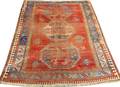 CAUCASIAN KAZAK HAND WOVEN RUG C 1880