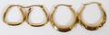 LADYS 14KT GOLD HOOP EARRINGS 2 PAIRS