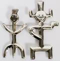NAVAJO SILVER BROOCHES TWO