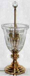 WATERFORD STYLE CRYSTAL  BRASS LAMP