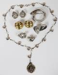 COSTUME  STERLING JEWELRY TEN PIECES
