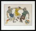 SAUL RASKIN HAND COLORED ETCHING