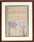 DECORATIVE PRINT OF A NEEDLEWORK SAMPLER