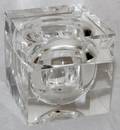 LUCITE CUBE FORM CONTAINER
