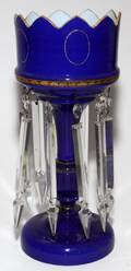 ENGLISH COBALT BLUE GLASS LUSTRE 19TH CENTURY