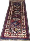 CAUCASIAN MOGHAN HAND WOVEN RUNNER C 1880
