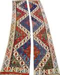 TURKISH HAND WOVEN REMNANTS C 1880 2 PCS