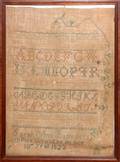 AMERICAN NEEDLEWORK SAMPLER 1823
