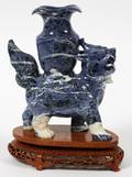 CHINESE PORCELAIN FOO DOG W SMALL VASE ON HIS BACK
