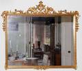CARVED GILT WOOD WALL MIRROR C 1930 H 38 W 46