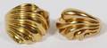 14KT YELLOW GOLD SWIRL DESIGN RINGS TWO