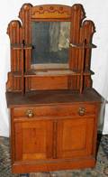 AMERICAN OAK MINIATURE HUTCH LATE 19TH C