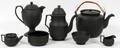 ENGLISH BLACK BASALT TEA  COFFEE SET 6 PCS