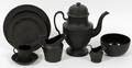 ENGLISH BLACK BASALT LUNCHEON SET 40 PCS
