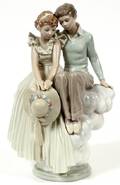 LLADRO NORMAN ROCKWELL PORCELAIN FIGURE GROUP