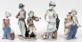 LLADRO PORCELAIN FIGURES OF CLOWNS FOUR