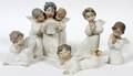 LLADRO BISQUE FIGURES OF ANGELS FIVE