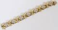 18 KT GOLD AND PAVE DIAMOND LINK BRACELET I D