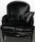ROCHE BOBOIS BLACK COWHIDE ARMCHAIR MODERN