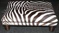 ZEBRA SKIN OTTOMAN 20TH C