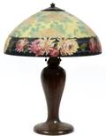 HANDEL LAMP CO 7123 REVERSE PAINTED TABLE LAMP