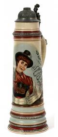 GERMAN POTTERY STEIN C 1890
