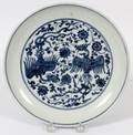 CHINESE BLUE  WHITE PLATE C EARLY 20TH C