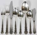 LUNT BELLE MEADE STERLING FLATWARE 64 PIECES